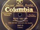 Columbia 2087  SEVEN GALLON JUG BAND / WIPE 'EM OFF, WHAT IF I DO  jazz 78rpm