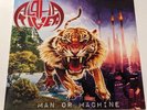 Alpha Tiger Man or Machine LTD 150 colored vinyl, Cloth Patch, Autograph Card