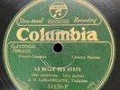 Country-78 RPM-French-Canadian-J.O. LaMadelaine-La Belle Des Etats Parts 1&2 V+