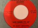 MIGHTY SENSATIONS - LOVE WHERE IT'S AT / THE OREO SONG - THUNDERBOLT 1012. VG++