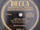 Billie Holiday Lover Man That Ole Devil Called Love Jazz Decca 23391 78 RPM HEAR