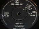 BEATLES 1965 UK Parlophone EXPORT Single - Yesterday / Dizzy Miss Lizzy - DP 563