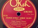 Okeh 8525 CLARENCE WILLIAMS WASHBOARD FOUR / CHURCH STREET SOBBING BLUES jazz 78