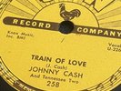 Rare 78 Johnny Cash Train Of Love / There You Go Sun 258 Vg+