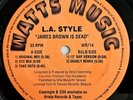 HOUSE - L.A. STYLE - JAMES BROWN IS DEAD - WATTS MUSIC ORIGINAL PRESSING