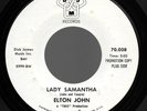 Elton John – Lady Samantha, DJM label 45 rpm 1969, 1st US 7