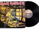 IRON MAIDEN - PIECE OF MIND LP VINYL Rare 1984 UK Barcode Reissue Album A1U/B1U