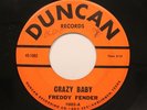Freddy Fender - 45 - Crazy Baby / Wild Side Of Life On Duncan