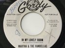 MARTHA & THE VANDELLAS - IN MY LONELY ROOM - GORDY PROMO 7031. VG+. WOL