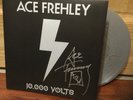 ACE FREHLEY SIGNED 10,000 VOLTS ALT COVER METALLIC SILVER VINYL LP KISS +PHOTO