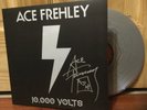 ACE FREHLEY SIGNED 10,000 VOLTS ALT COVER METALLIC SILVER VINYL LP KISS +PIC