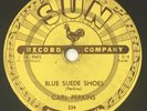 CARL PERKINS “Blue Suede Shoes / Honey, Don’t ” SUN Records 78 Record Rockabilly