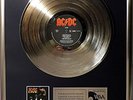 AC/DC - Live Collage mit  goldene Schallplatte