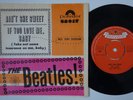 BEATLES Ain't She Sweet RARE *M-* Sweden 45 1st press SCROLL LABEL swedish HEAR