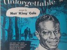 Unforgettable 1954 Nat King Cole, Vinyl-LP VG Cond Pre-owned