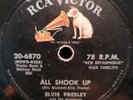 RCA Victor 78 RPM Elvis Presley - All Shook Up 20-6870  - Nice