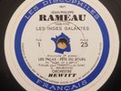SET OF 6 X 78 RPM HEWITT / J. P. RAMEAU Les Indes RARE FRENCH DF 25/6/7/8/9/30 EX+