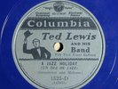 Ted Lewis and His Band E+ COLUMBIA 1525 78rpm BLUE WAX