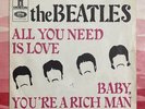 BEATLES 45.  France.  ALL YOU NEED IS LOVE. 1967.  Odeon Red  FO 103.  MONO. EX.