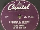 GENE VINCENT B I Bickey Bi ,Bo Bo Go ,FIVE DAYS 78 UK CAPITOL CL.14722 Excellent