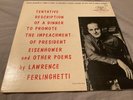 FERLINGHETTI Tentative Description Of A Dinner To Promote The Impeachment LP Red