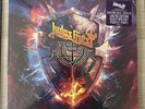 Judas Priest - Invincible Shield AUTOGRAPHED Purple Colored  [IN HAND]FREE SHIP