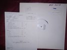 Prince White Label Test Pressing Dirty Mind LP 1980 VG++  MATRIX # BSK 3478 LW1