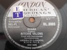 RITCHIE VALENS DONNA/LA BAMBA ORIGINAL 78 LONDON 10 INCH HL.8803 1958 EX + RARE