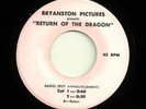 Radio Spot 45 RETURN OF THE DRAGON Action Thriller BRUCE LEE 1972 HEAR samples.