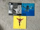 Nirvana X 3 LP’s Vinyl Records BLEACH,NEVERMIND,IN UTERO 12” Great Condition
