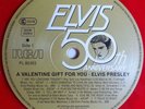 ELVIS PRESLEY - A VALENTINE GIFT FOR YOU, RED VINYL LP 50TH ANNIVERSARY  VG+/EX