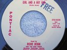 Richie Deran RARE Rockabilly 45 Girl And A Hot Rod Promo VG++