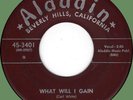 SHARPS What Will I Gain / Shufflin' 45rpm Aladdin 1957 original press (delta #)
