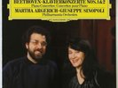 ARGERICH SINOPOLI BEETHOVEN PIANO CONCERTOS 1 & 2 DGG ED.1 DIGITAL 415682-1 NM