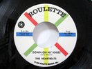 The HEARTBEATS 45 Crazy For You / Down On My Knees ROULETTE Mint- doowop #3312