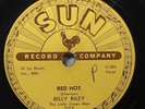 1957 SUN ROCKABILLY 78 rpm BILLY RILEY Red Hot / Pearly Lee REPAIRED CRACK