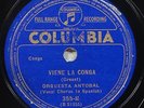 1937 rumba ORQUESTA ANTOBAL Viene La Conga / Conga Karabalicero 78 rpm record