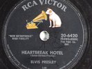 Rock & Roll 78 ELVIS PRESLEY Heartbreak Hotel RCA VICTOR 20-6420 V+ HEAR 2904