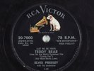 Rock & Roll 78 ELVIS PRESLEY Teddy Bear RCA VICTOR 20-7000 E- HEAR 255