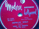 78 rpm Modern 20-730, John Lee Hooker, Howlin' Wolf, Playin The Races, blues V