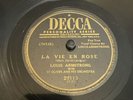 Decca 78 RPM Louis Armstrong - La Vie En Rose 27113 E-