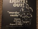 Radiola Lights Out  Murder Castle LP Halloween 1943 Boris Karloff STILL SEALED