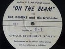 Radio Transcription Discs - Tex Beneke - Mutual Network Recordings - On The Beam