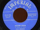 Rare R&B 45 - Fats Domino - Rockin' Chair - Imperial Records # 45-5145