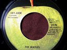 Beatles 45 1968 Hey Jude, Thin Font  Harder to find than 1st Press, No Credits