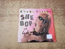 SIGNED SLEEVE ONLY 1980s vg+ Cyndi Lauper – She Bop 45 SLEEVE 04516
