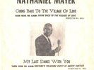 NATHANIEL MAYER--PICTURE SLEEVE ONLY-(GOING BACK TO THE VILLAGE OF LOVE)--PS--