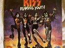 RARE ORIG VG+ 45 with PICTURE SLEEVE Kiss Flaming Youth God Of Thunder