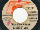 BARBARA LYNN - I'm A Good Woman / Running Back - TRIBE - Monster 60s Soul 45