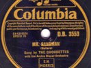 CLASSIC CHORDETTES 78 MR. SANDMAN (Back to the Future) UK COLUMBIA DB 3553 E-/V+